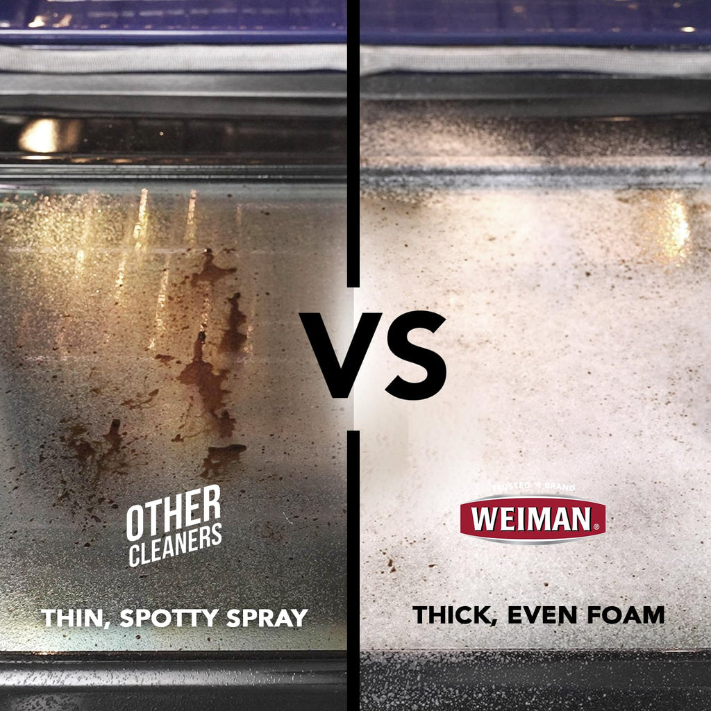 Weiman Heavy Duty Foaming Oven Cleaner & Degreaser, Removes Burnt-On Grease, Food Residue from Ovens, Grills, Broiler Pans, Phosphate Free, 14.5 oz