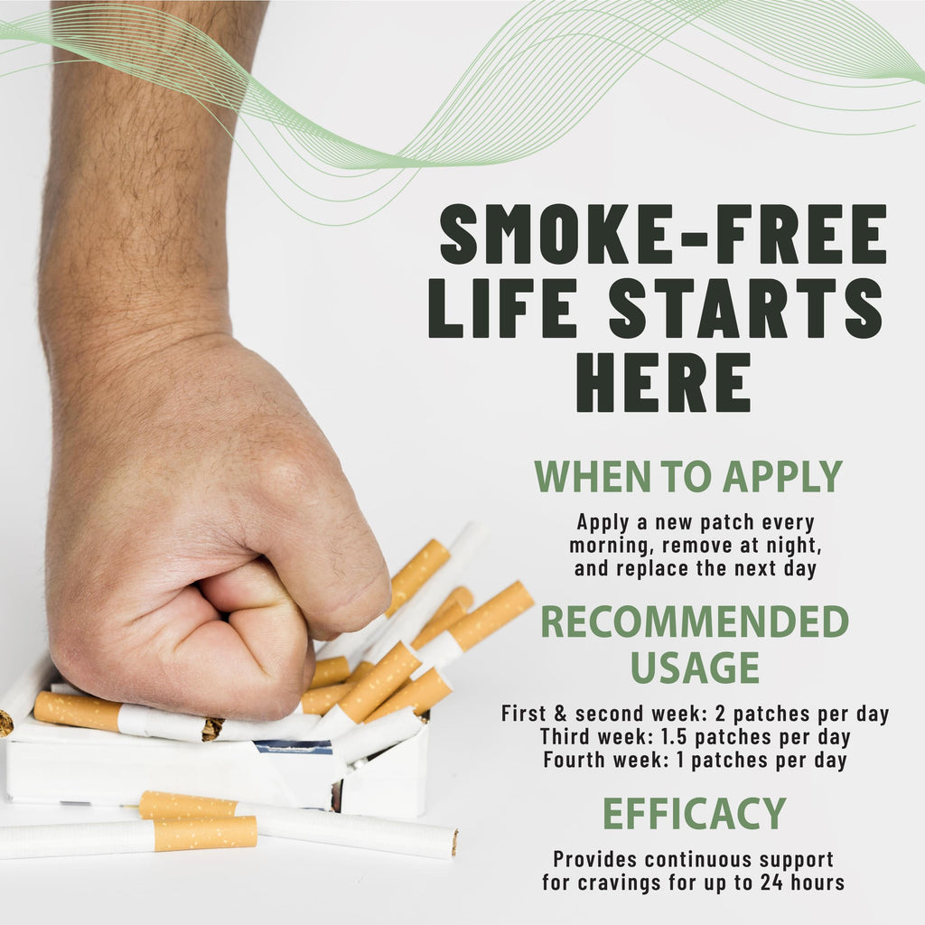 TOLEVITA Anti-Smoke Herbal Patches – Circle Shape 7mg (Green), Quit Smoking Patches to Help Reduce Cravings | Herbal Stop Smoking Aid for a Healthier Lifestyle - 30 Patches