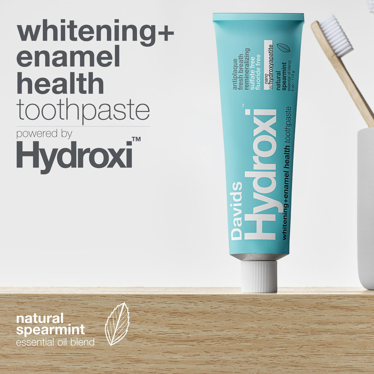 Davids Nano Hydroxyapatite Toothpaste Whitening Enamel Health Spearmint 4oz