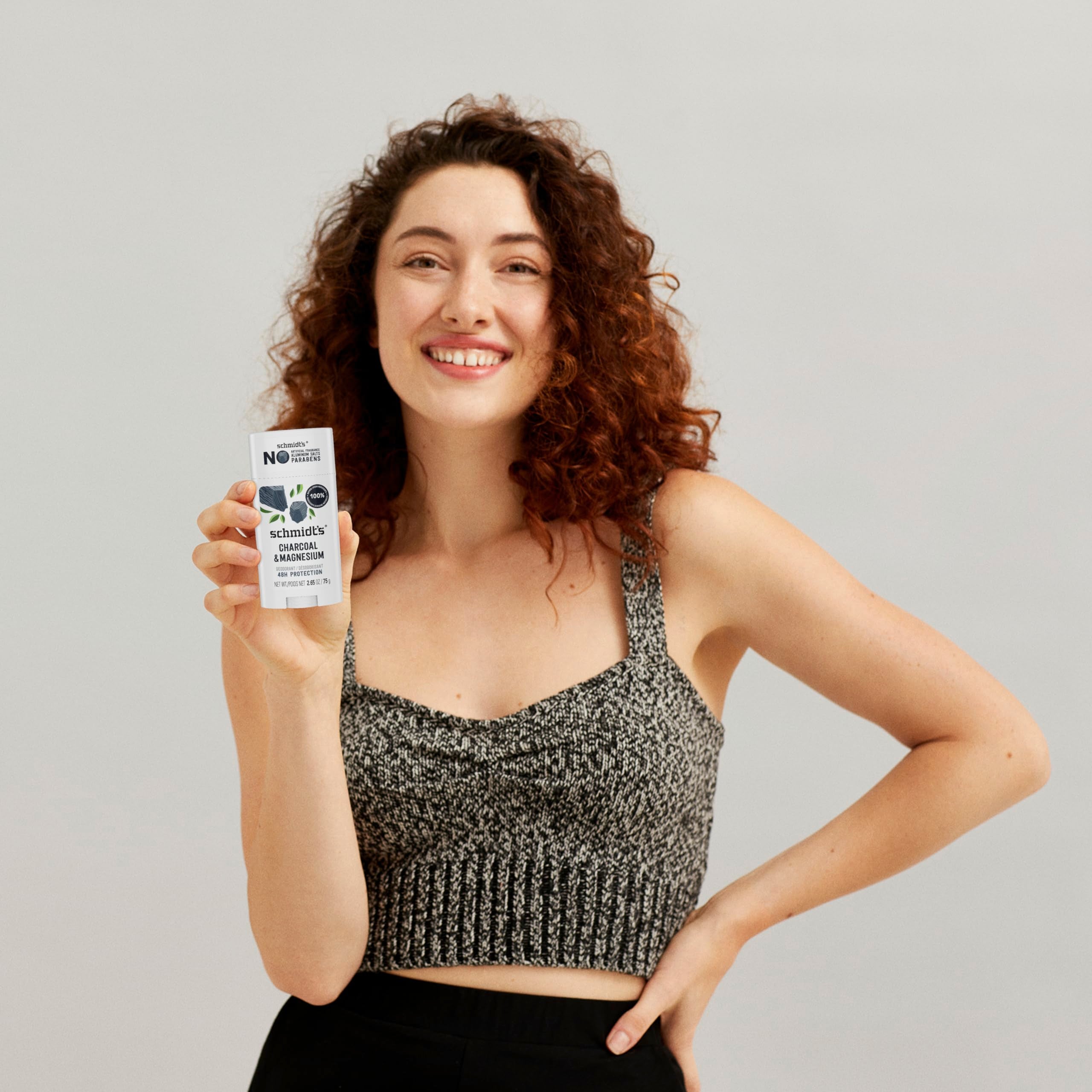 Schmidt's Aluminum-Free Vegan Deodorant Charcoal & Magnesium with 2.65 oz