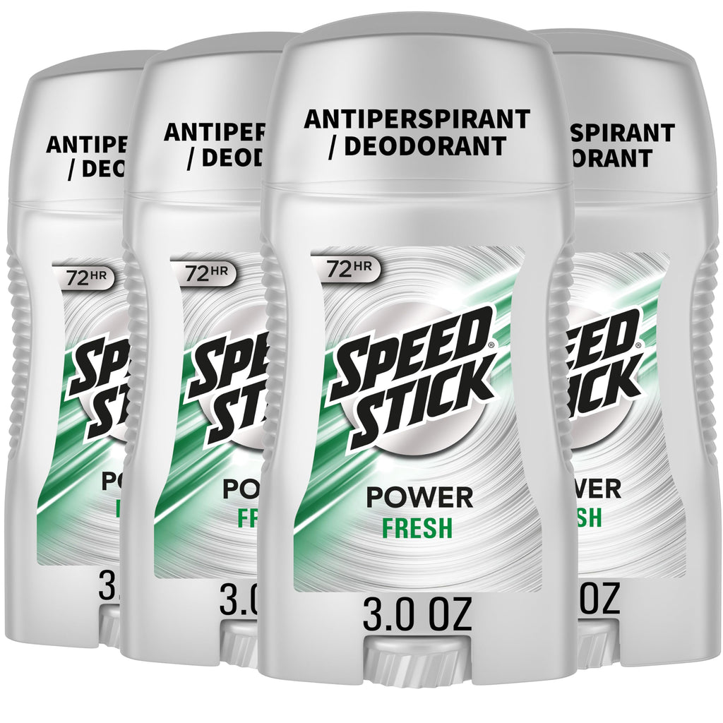 Speed Stick Aluminum Free Men's Deodorant, Regular, 3 oz (4 Pack) | 24-HR Sweat and Odor Protection, Underarm Antiperspirant for Men, Male Grooming, Everyday Use, Active Lifestyles