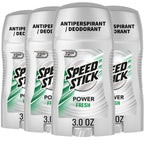 Speed Stick Aluminum Free Men's Deodorant, Regular, 3 oz (4 Pack) | 24-HR Sweat and Odor Protection, Underarm Antiperspirant for Men, Male Grooming, Everyday Use, Active Lifestyles