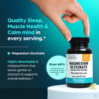 Magnesium Glycinate 400mg Capsules with Quercetin for Men & Women 120 Count | Pure Chelated Magnesium For Good Sleep, Relaxation | High Absorption, USA Made NSF GMP Certified 3rd Party Tested | Sandhu's