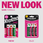 ChapStick Lip Care Set, Classic Collection 3-Pack – Spearmint, Cherry, and Strawberry Lip Balm, 0.15 Oz Ea