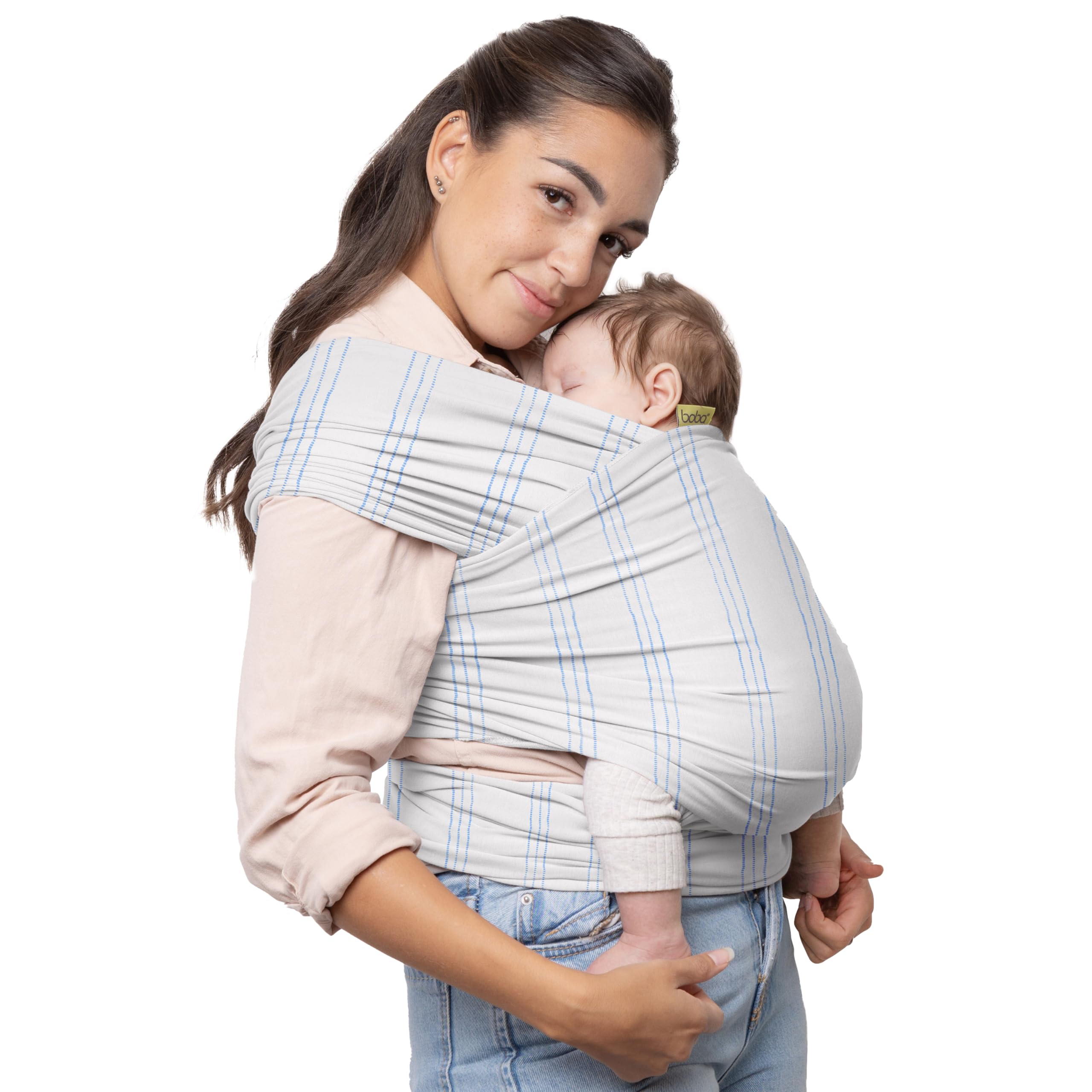 Buy now Boba Baby Wrap Carrier – Original Baby Sling Carrier for Newborns (7–35 lbs), Soft, Secure, Hands-Free & Ergonomic, Ideal for Comfortable Bonding, New Parents (Grey) Bamboo Serenity Riviera at indiglob india