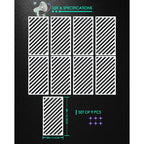 Foreveryoung Diamond Painting Zigzag Rulers, 9 PCS Tools for Square Kits