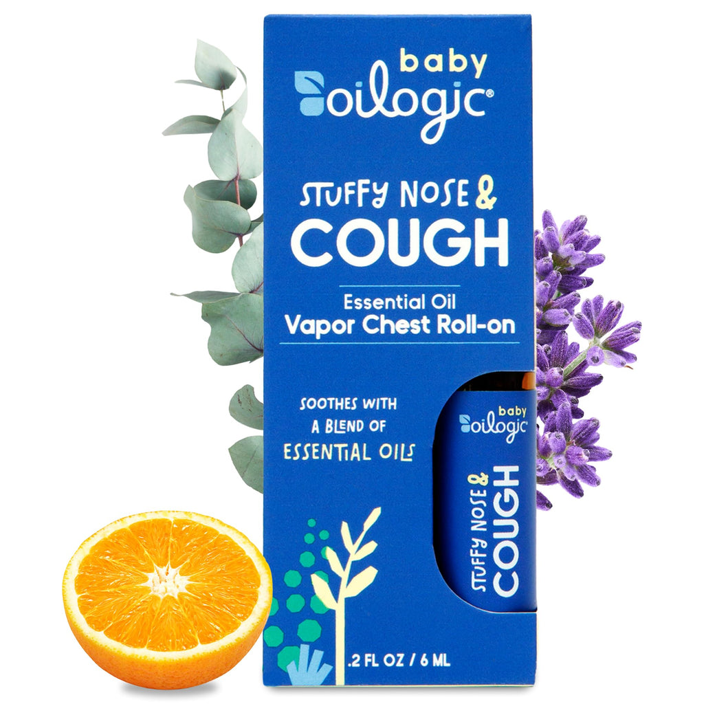 Oilogic Stuffy Nose & Cough, Vapor Essential Oil Chest Roll-On