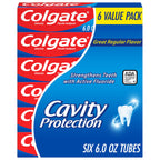 Buy now Colgate Cavity Protection Toothpaste with Fluoride, Minty Great Regular Flavor, Anti Cavity Toothpaste, 6 Pack, 6 Oz Tubes 6 Ounce (Pack of 6) at indiglob india