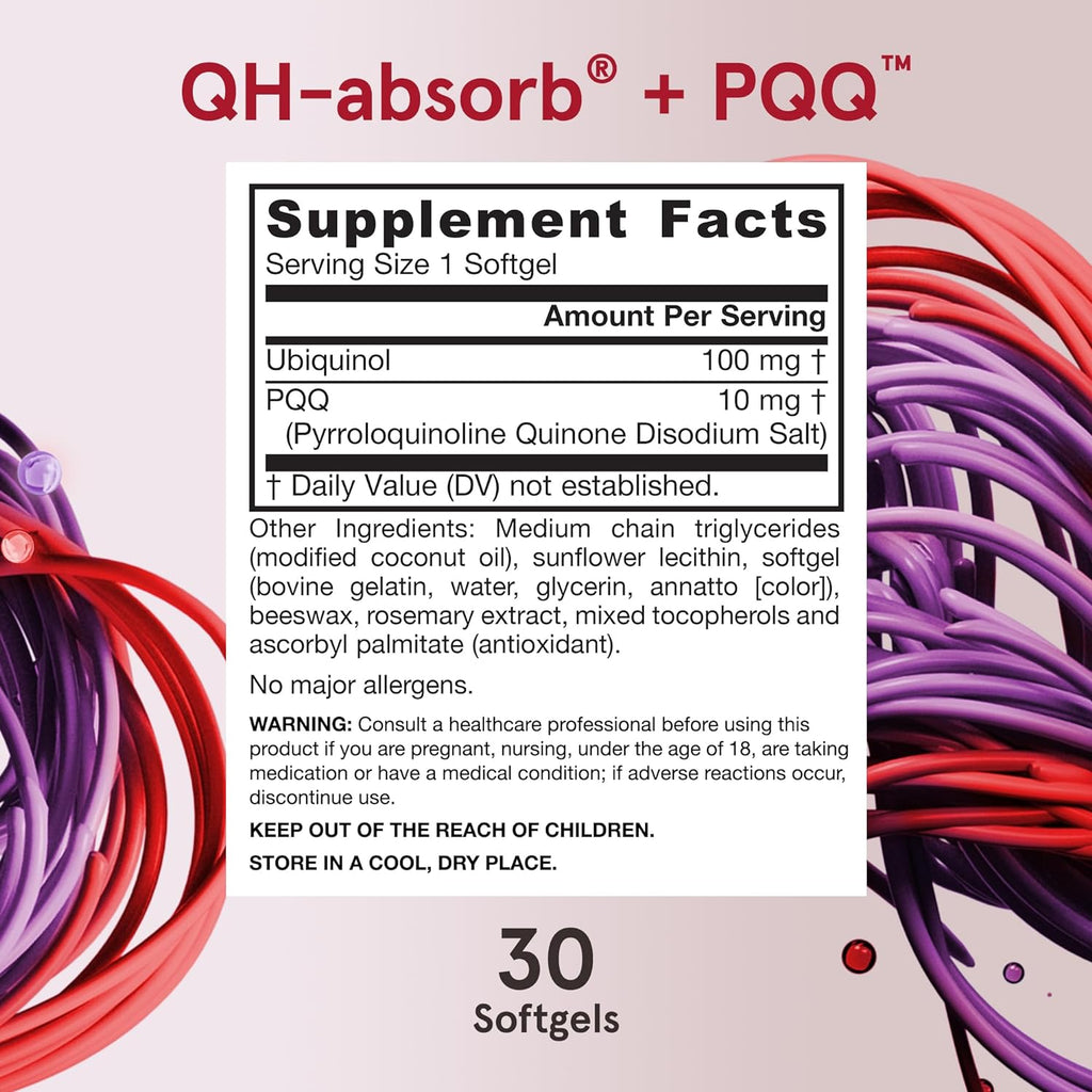 Buy now Jarrow Formulas QH-absorb + PQQ - 30 Softgels - Dietary Supplement Supports Mitochondrial Biogenesis, Energy Production & Cardiovascular Health - Up to 30 Servings at indiglob india