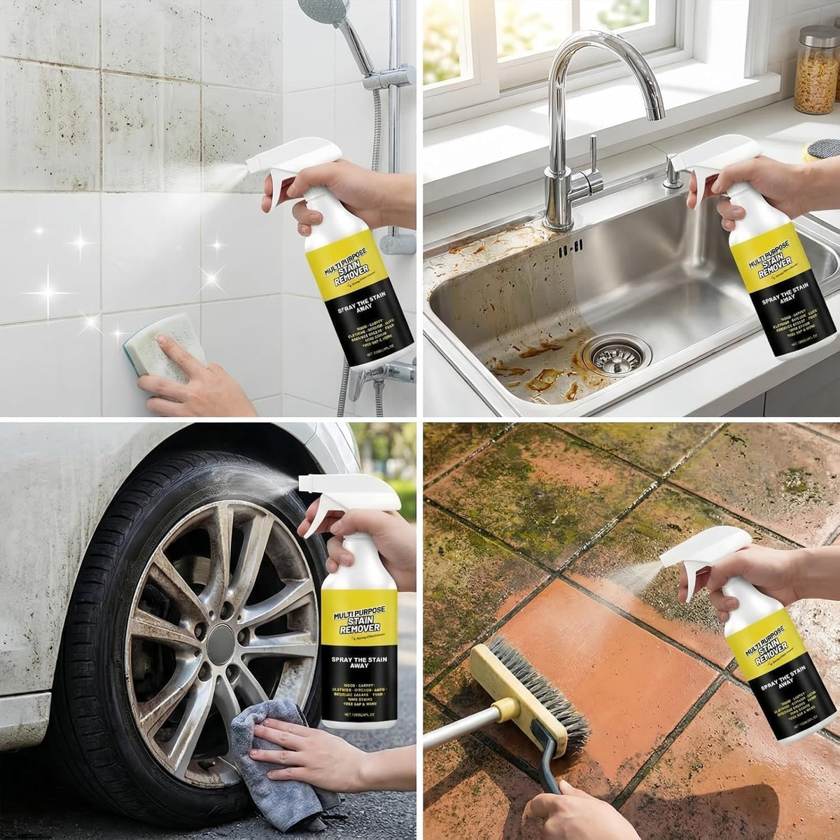 Alien Spray PowerSpray Multi Purpose Stain Remover, Heavy-Duty Quick-Acting All-Surface Cleaner Formula Removes Water Stains Yellowing & Stubborn Residues