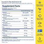 Ritual Men's 18+ Multivitamin - 60 Capsules - 30 Servings | Key Essential Vitamins and Minerals to Support Energy, Muscle, Heart, Brain Health* - Zinc, D3, B12, A, K2 - Vegan - Mint