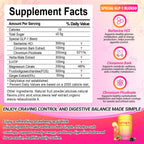 GLP-1 Cutting Drink Mix, 5-HTP, FOS, Yerba Mate, Magnesium, 30 Servings | Supports Satiety Signaling, Energy & Gut Health | Strawberry Açaí Flavor