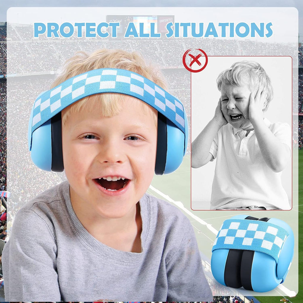 Buy now TOODOO Baby Ear Protection Noise Cancelling Ear Muffs Toddler Headphone with Adjustable Elastic Headband for Baby 3-36 Month at indiglob india