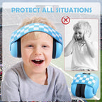Buy now TOODOO Baby Ear Protection Noise Cancelling Ear Muffs Toddler Headphone with Adjustable Elastic Headband for Baby 3-36 Month at indiglob india