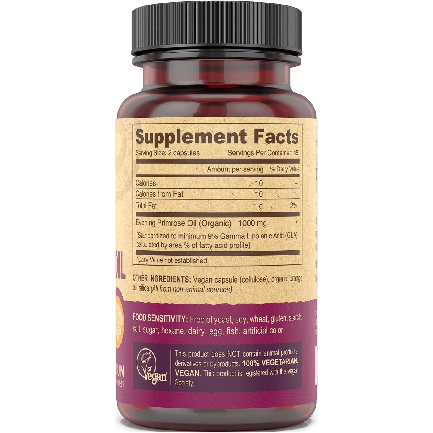 Buy now DEVA Vegan Evening Primrose Oil, Cold-Pressed, Unrefined, 90 Capsules, 1-Pack at indiglob india