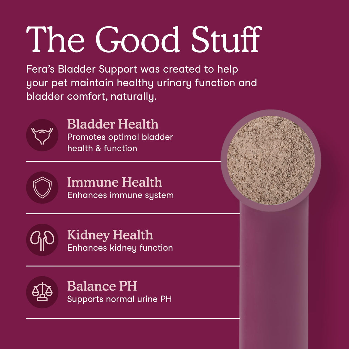 Fera Pets Bladder Support Cranberry Supplement for Dogs & Cats - 60 Scoops