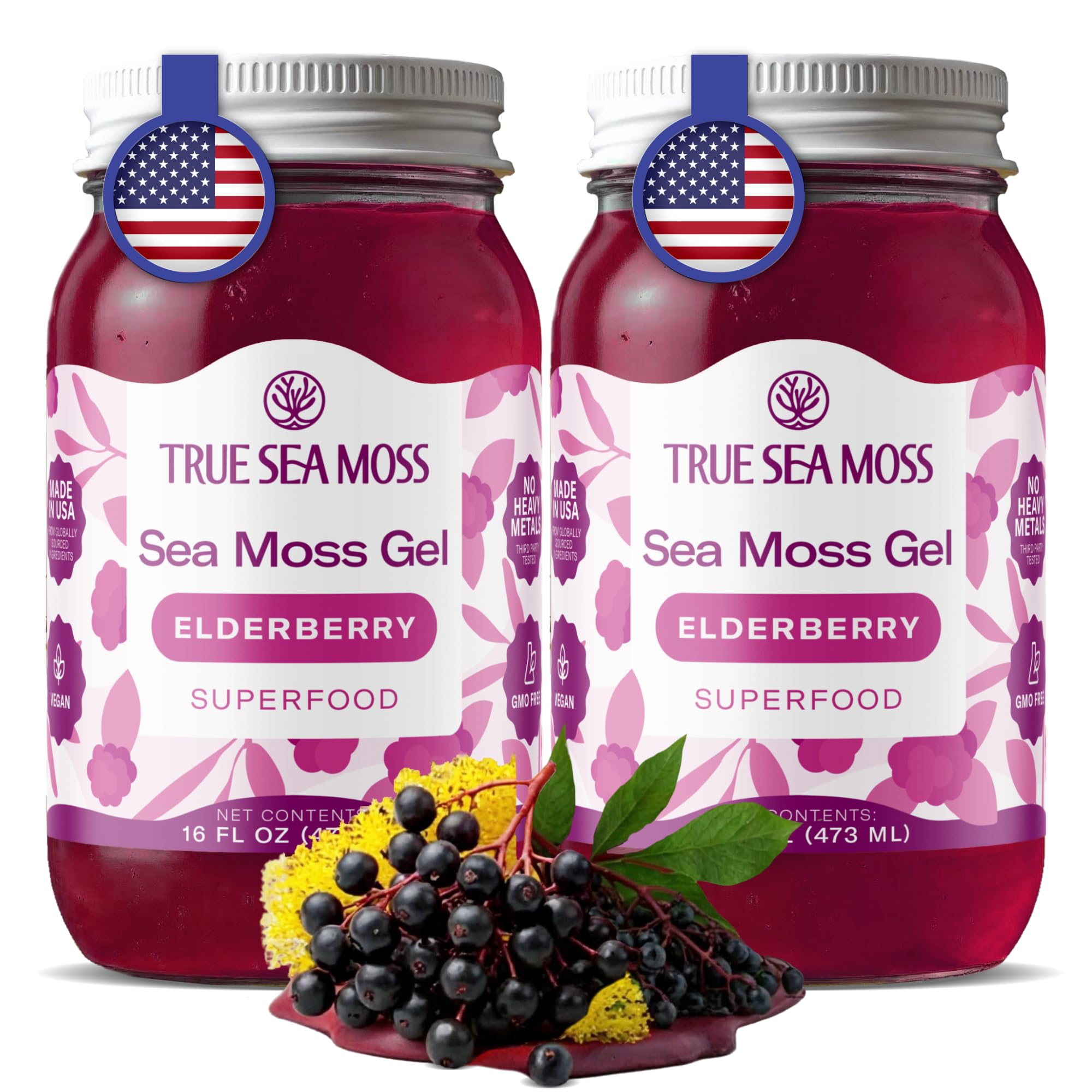Buy now TrueSeaMoss Sea Moss Gel – Made in USA – Wildcrafted Seamoss, Fruits & Jarred Vegetables – Pineapple, Pack of 1 (Labels may Vary) Elderberry 16 Fl Oz (Pack of 2) at indiglob india