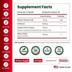 D Mannose 1000mg Capsules - D-Mannose with Cranberry, Hibiscus & VIT C, Urinary Tract Health for Women and Men, Organic DMannose Pills for UTI, Urinary Health & Bladder Support 60 Capsules