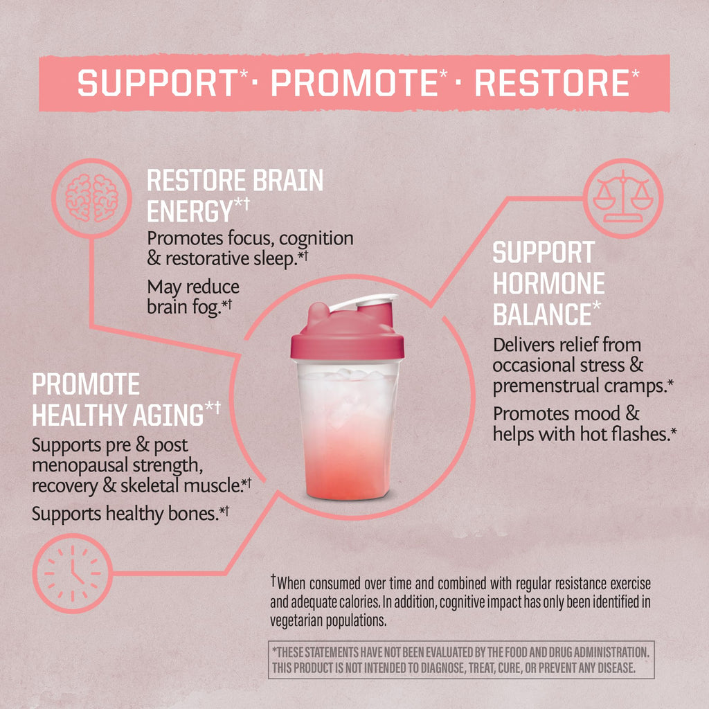Creatine Supplement for Women Monohydrate Powder Raspberry Lemonade