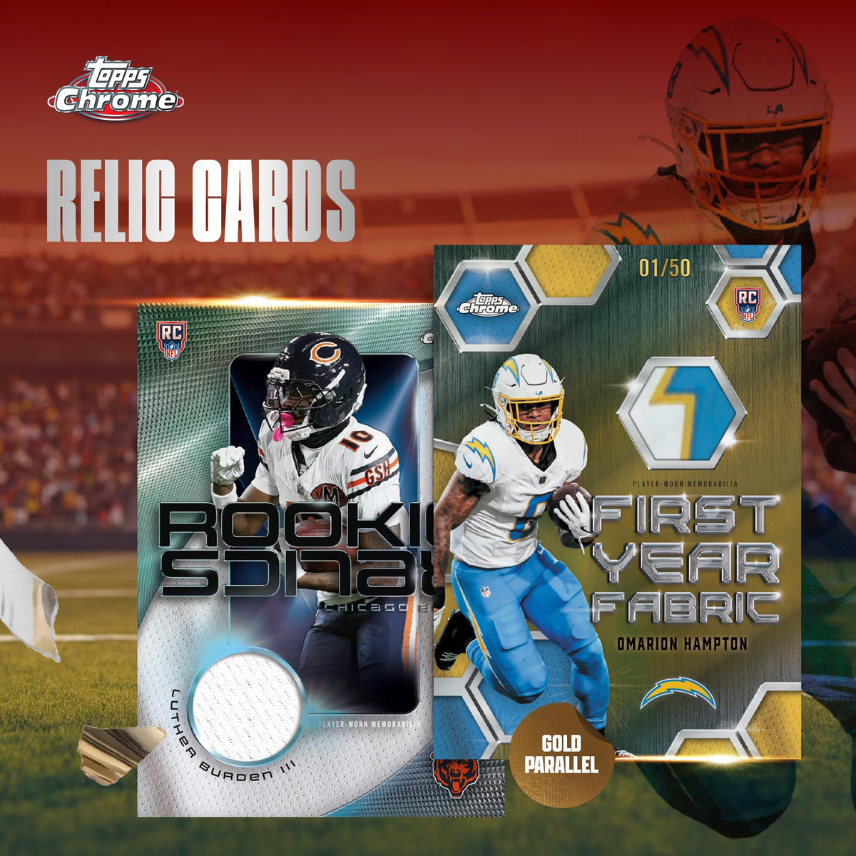2025 Topps Chrome NFL Football - Factory Sealed - Mega Box