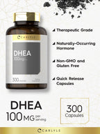 Carlyle DHEA 100mg Supplement | 300 Capsules | for Women and Men