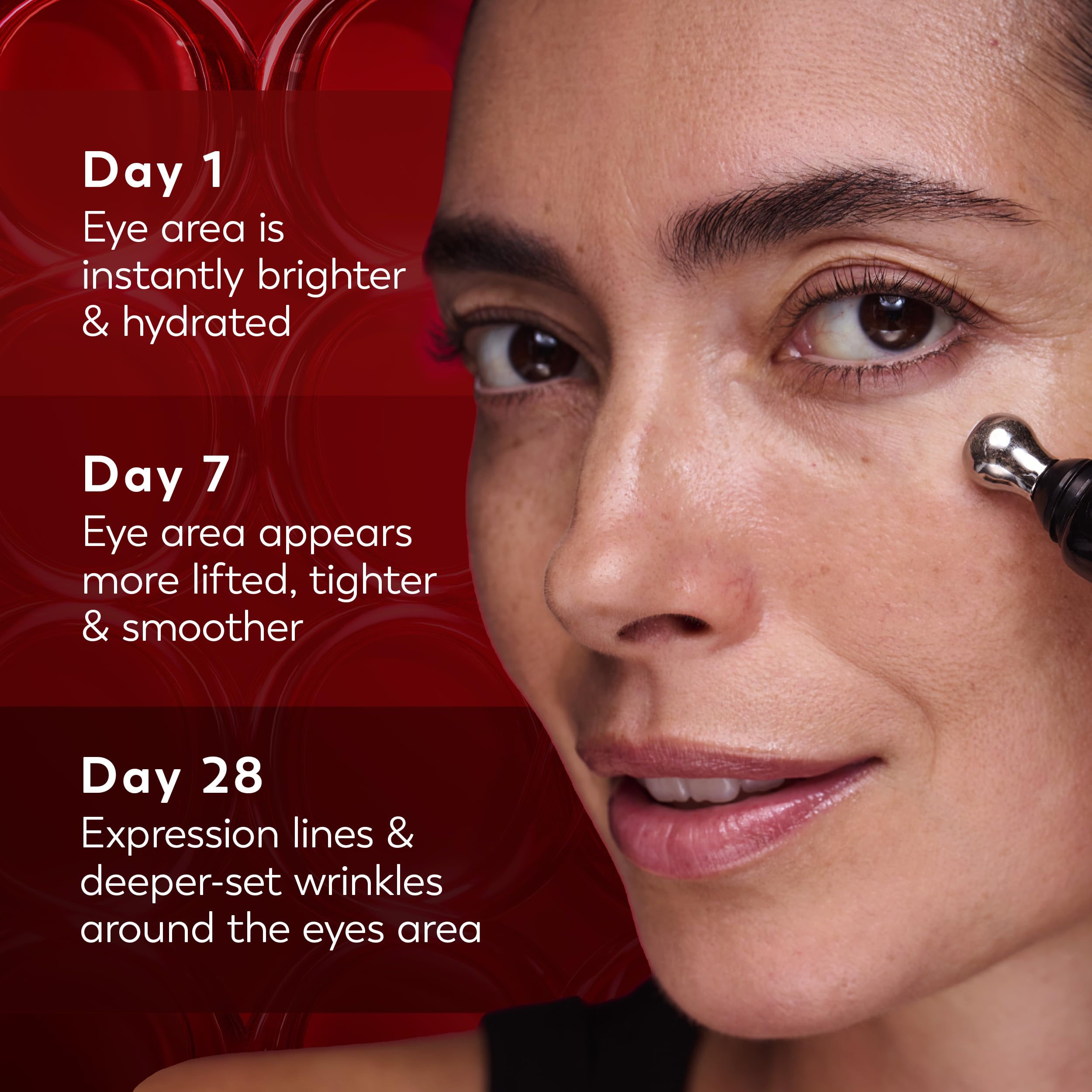 Olay Regenerist Under Eye Cream Roller, Eye Wrinkle Cream, Crows Feet & Bags Treatment, Anti-Wrinkle, Anti-Aging Serum, Fragrance-Free, Hexa-Repair Peptide & Bakuchiol, 0.7oz