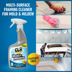 CLR Brands Mold and Mildew Stain Remover, 32 oz. Spray Bottle, Pack of 2, Multi-Surface Stain Remover, Works on Tile, Wood, Concrete, Glass, and More