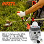 HUZTL FS 90 R Carburetor kit for Stihl FS90R FS90 FS110R FS100 KM90R KM90 FS100RX FS110 KM110R HT100 HT101 Trimmer Weed Eater C1Q-S174 Carb