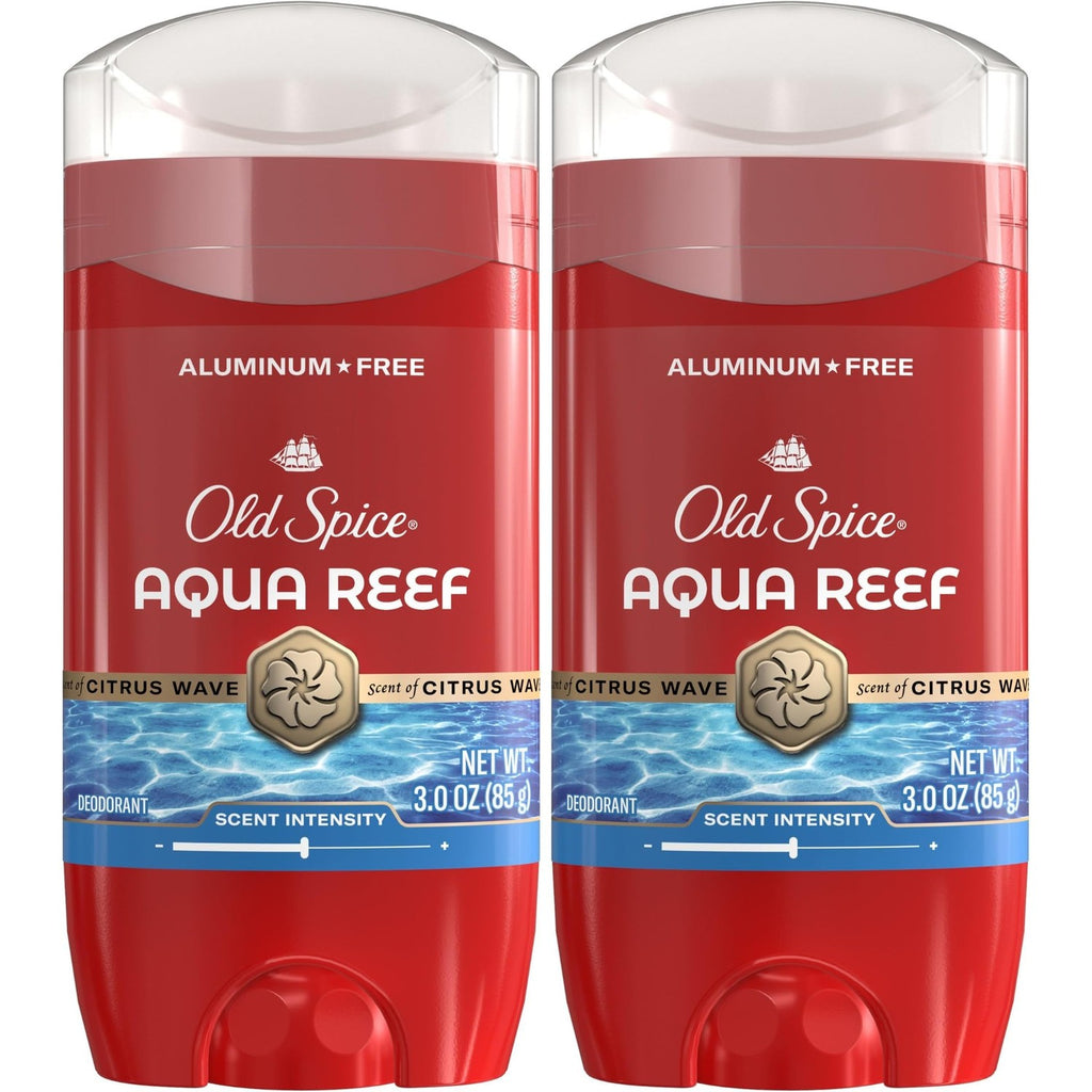 Old Spice Aluminum Free Deodorant for Men, 24/7 Odor Protection, 24/7 Freshness & Lasting Scent, Aqua Reef with Cypress Scent, 3.0 oz (Pack of 2)