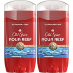 Old Spice Aluminum Free Deodorant for Men, 24/7 Odor Protection, 24/7 Freshness & Lasting Scent, Aqua Reef with Cypress Scent, 3.0 oz (Pack of 2)