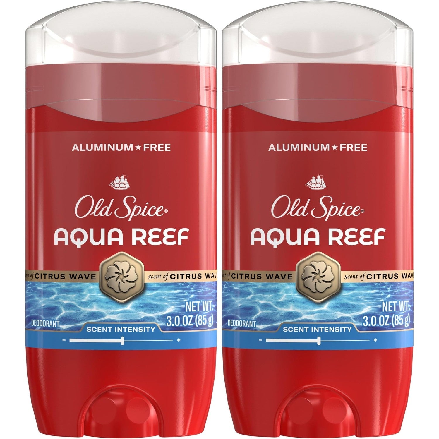 Old Spice Aluminum Free Deodorant for Men, 24/7 Odor Protection, 24/7 Freshness & Lasting Scent, Aqua Reef with Cypress Scent, 3.0 oz (Pack of 2)