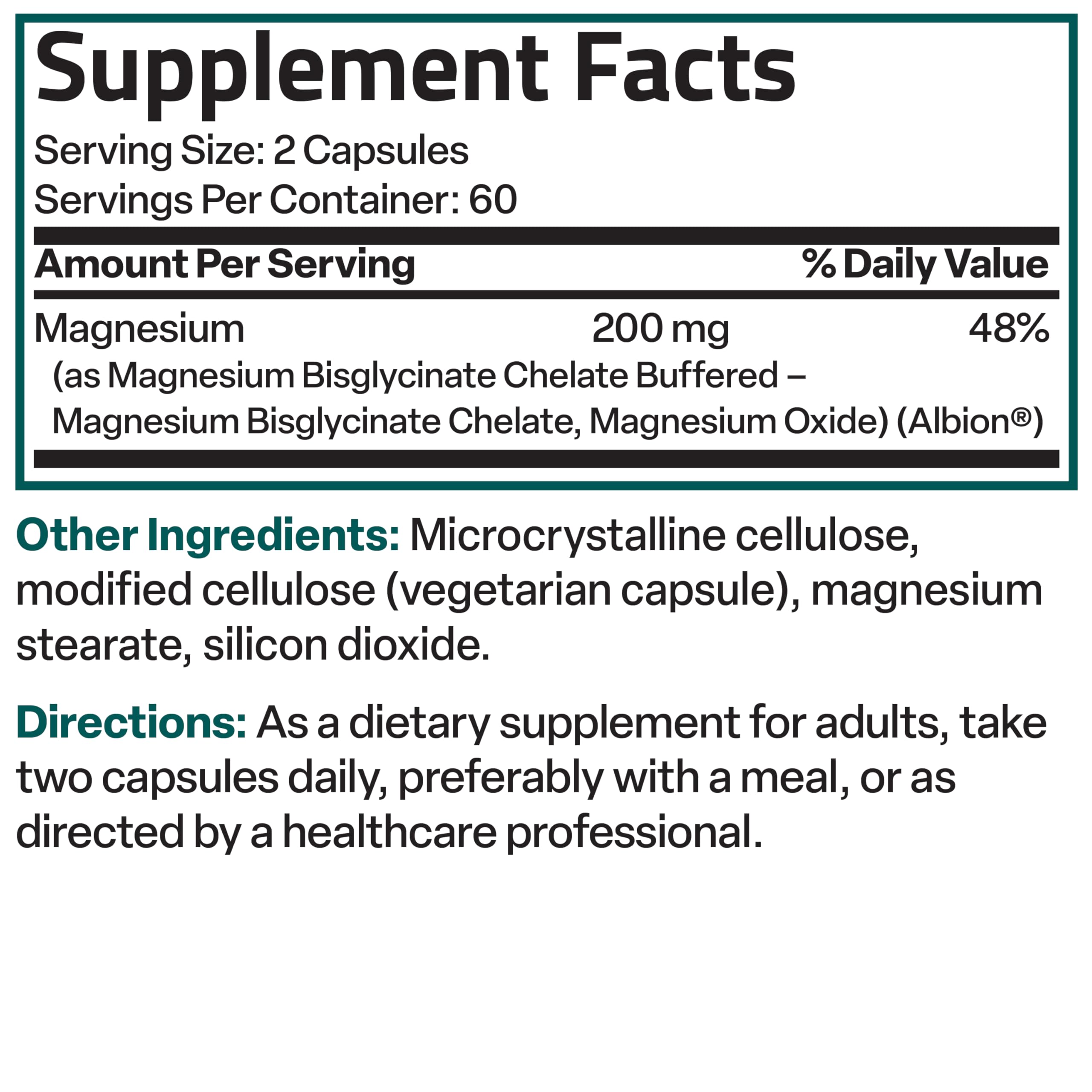 Bronson Magnesium Glycinate 200 MG Chelated High Absorption, 120 Capsules | Stress Relief, Sleep, Heart Health, Nerves, Muscles, and Metabolism Support, Vegetarian, Non-GMO, Gluten Free, Soy Free