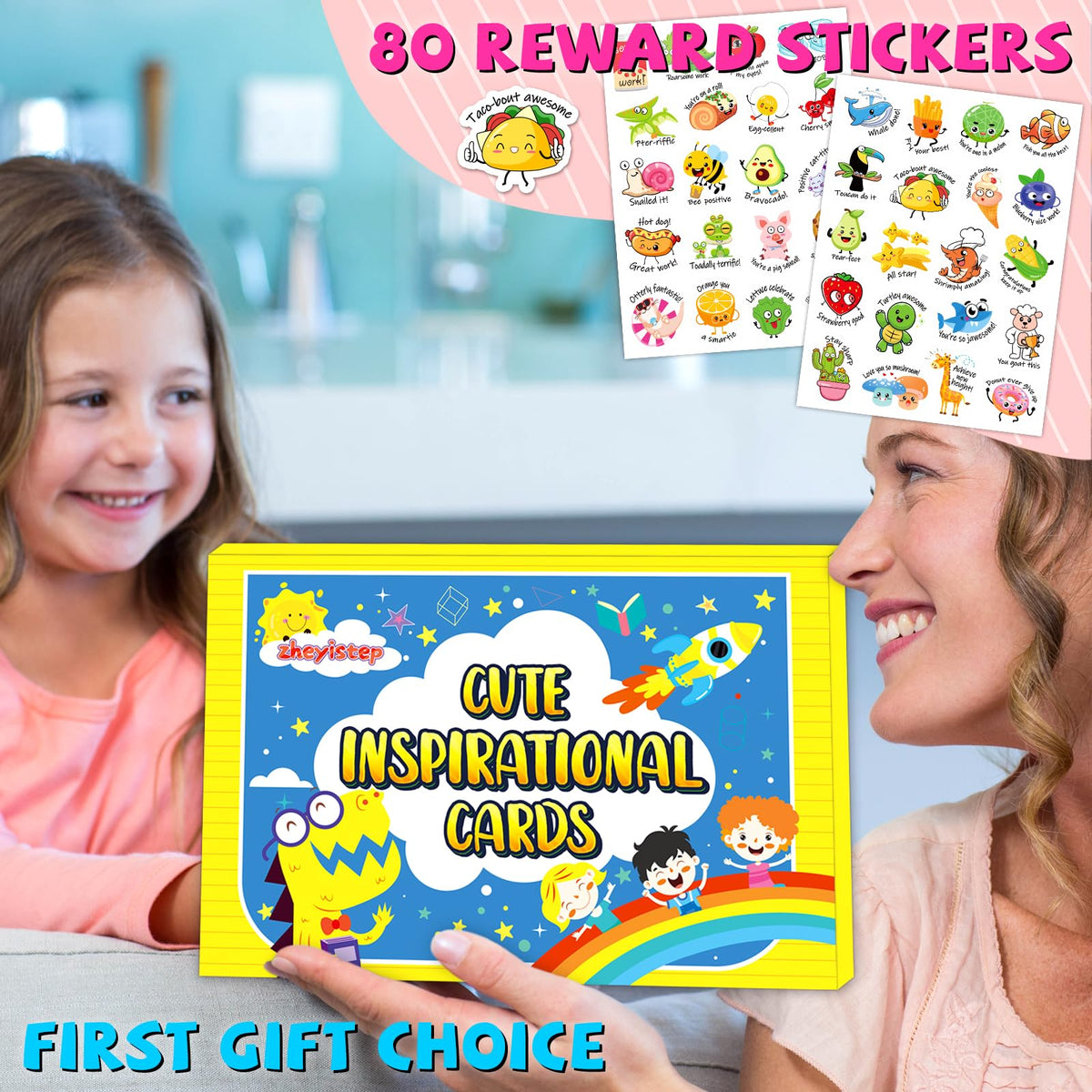 zheyistep 160 Motivational Lunch Notes for Kids, Cute Inspirational Cards