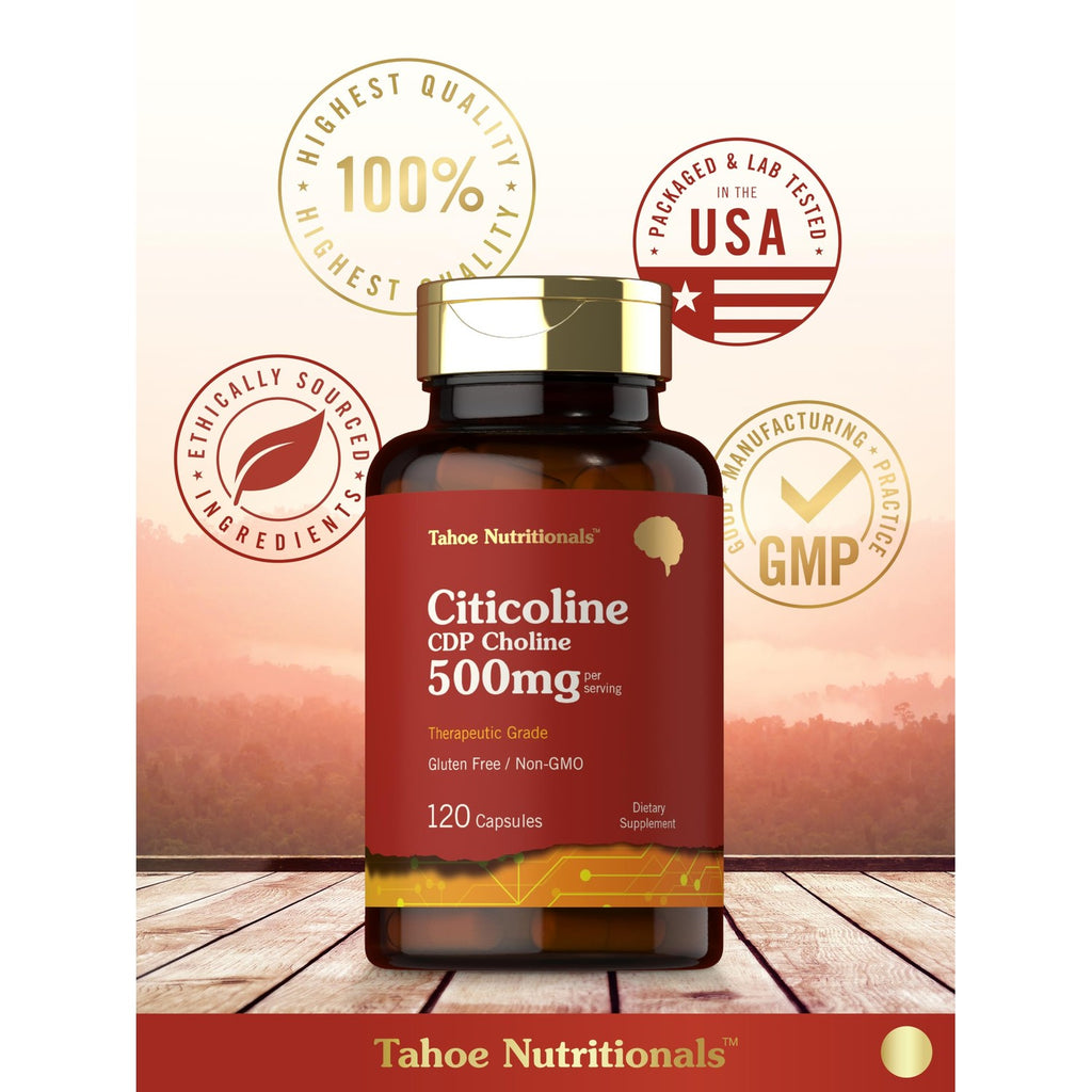 Tahoe Nutritionals Citicoline Supplement | 500mg | 120 Capsules