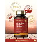 Tahoe Nutritionals Citicoline Supplement | 500mg | 120 Capsules