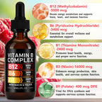 2 Packs Vitamin B12 Complex Drops 5000mcg, 80-Day Supply, Sugar/Gluten Free