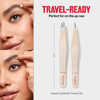 Buy now Revlon Designer Series Mini Tweezer Set, Hair Removal Tool Kit with Slant & Point Tips, Portable and Easy to Use, Made with Long Lasting Stainless Steel, 1 Count at indiglob india