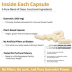 Pure Quercetin 500mg - Pure Quercetin Capsules for Immune Support & Cellular Protection – Gluten-Free, Non-GMO, 120 Capsules