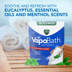 Buy now Vicks VapoBath, Bath Crystals, Soothing Non-Medicated Vicks Vapors, Refreshing Aromatherapy with Eucalyptus, Menthol, and Essential Oils, Bath Salts, 24oz at indiglob india