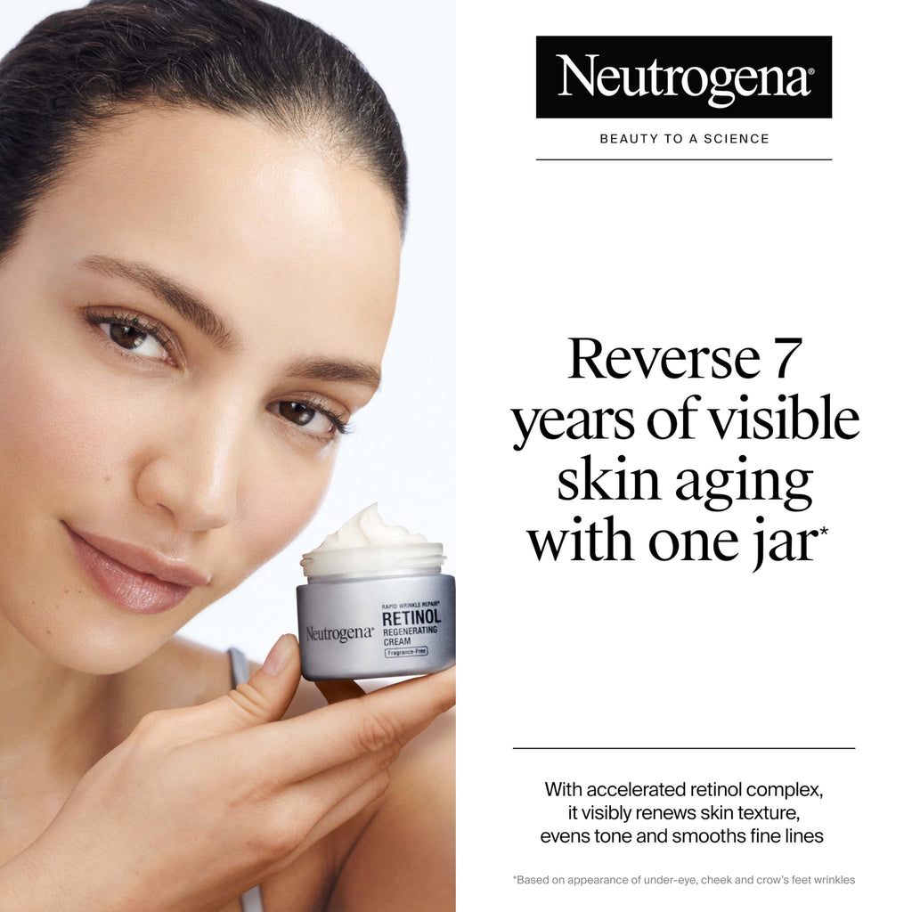 Buy now Neutrogena Rapid Wrinkle Repair Retinol Face Moisturizer, Fragrance Free, Anti-Aging Face Cream with Retinol & Hyaluronic Acid, 1.7 oz + Trial Size Hydro Boost Facial Cleanser, 0.5 fl. oz at indiglob india