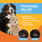Dog Eye Drops & Wash for Dogs & Cats – Gentle Antimicrobial Eye Cleaner