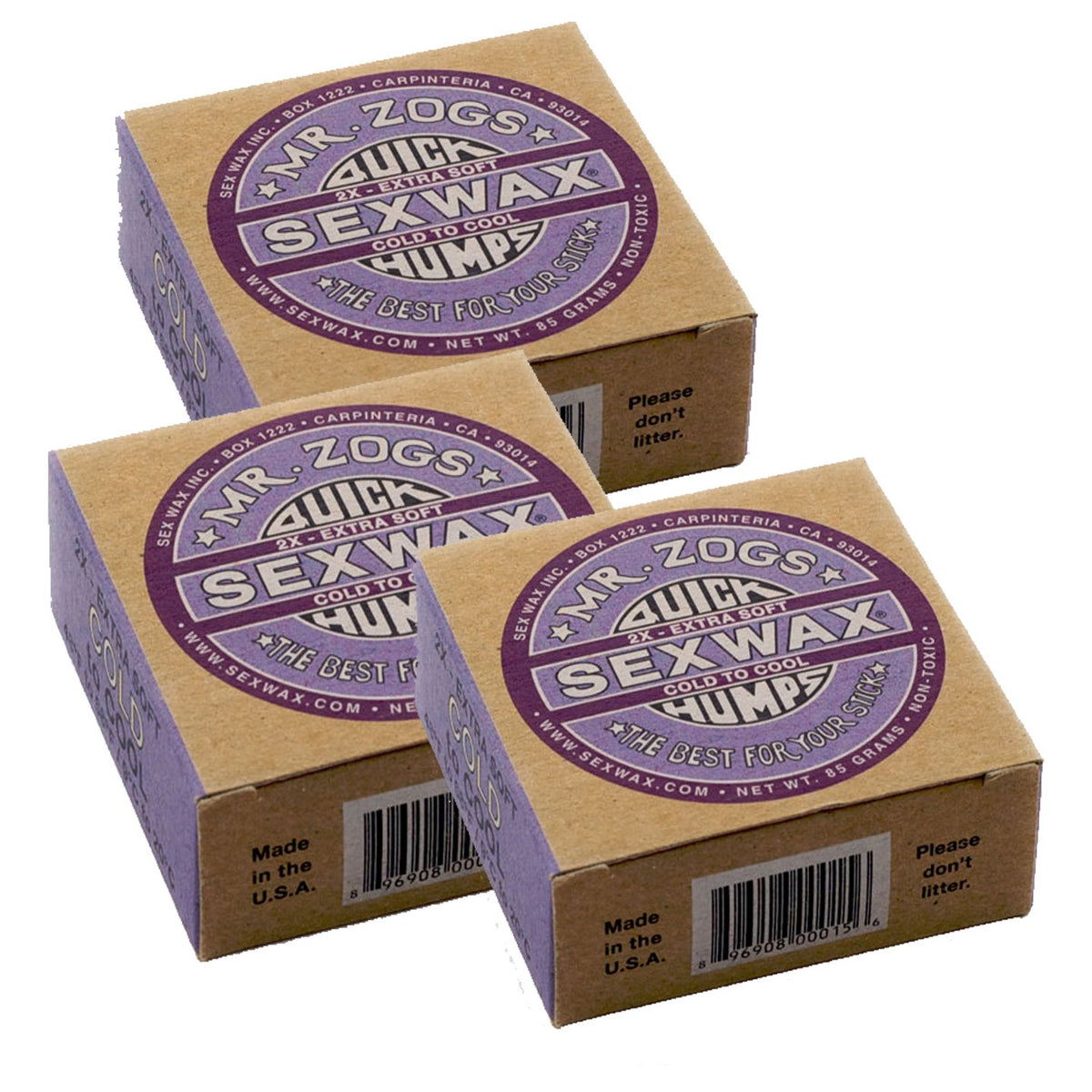 Sex Wax Quick Humps Coconut (Choose Temperature) (2x Cold to Cool, 3 Pack)