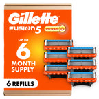 Gillette Fusion5 Power 5-Blade Razor Refills for Men, with Precision Trimmer, 6 Count
