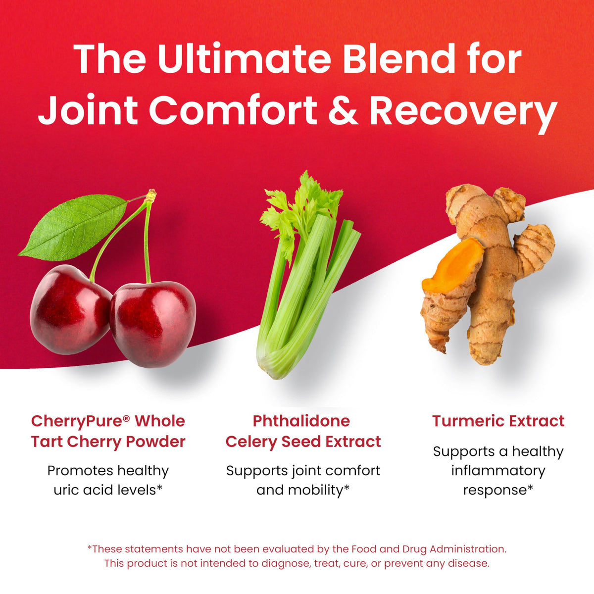 Nutriana Ultra High Strength Tart Cherry Extract Capsules with Turmeric & Celery Seed for Feet & Joint Support Uric Acid Flush Cleanse & Purge Pills, 60 Veggie Capsules Manufactured in USA