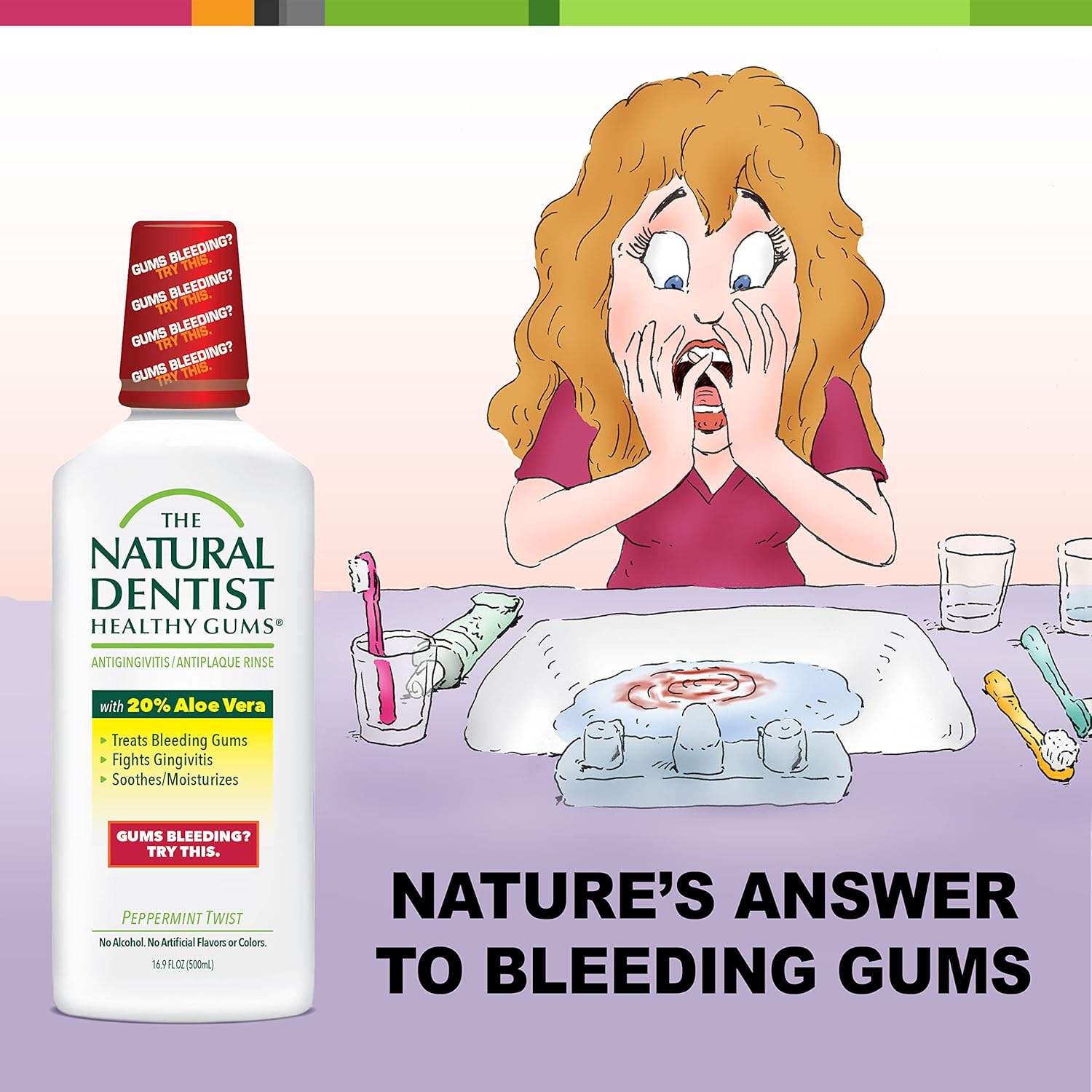 Buy now The Natural Dentist Healthy Gums Antigingivitis/Antiplaque Rinse, Adults 12 & Up, Gingivitis Mouthwash for Bleeding Gums, Safe for Chemo Patients, Aloe Vera, Alcohol-free, Three 16.9 fl oz bottles at indiglob india