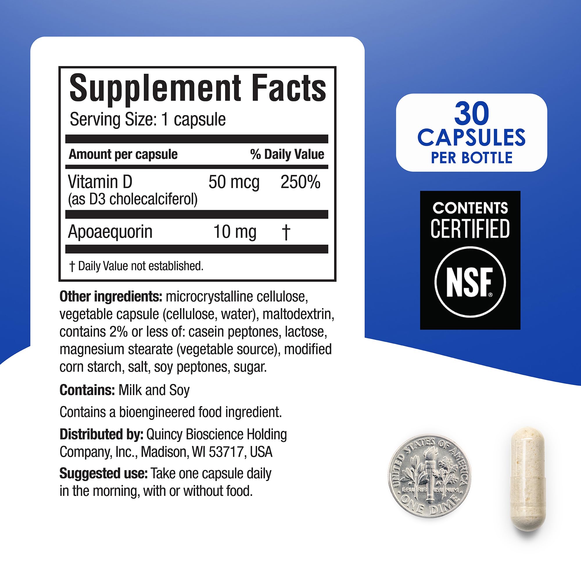 Prevagen Regular Strength with 7-Day Pill Minder, 30 Capsules, 4-Pack | For Your Brain, 4 Month Supply, 10mg Apoaequorin, 50mcg Vitamin D3