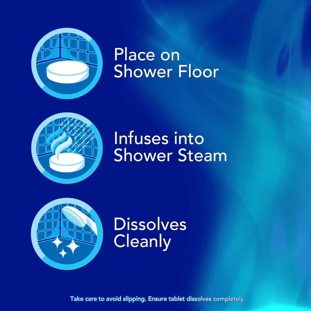 Buy now Vicks VapoShower Max Tablets, Non-Medicated Eucalyptus Shower Steamer Tablets, Menthol, Aromatherapy, 4ct at indiglob india