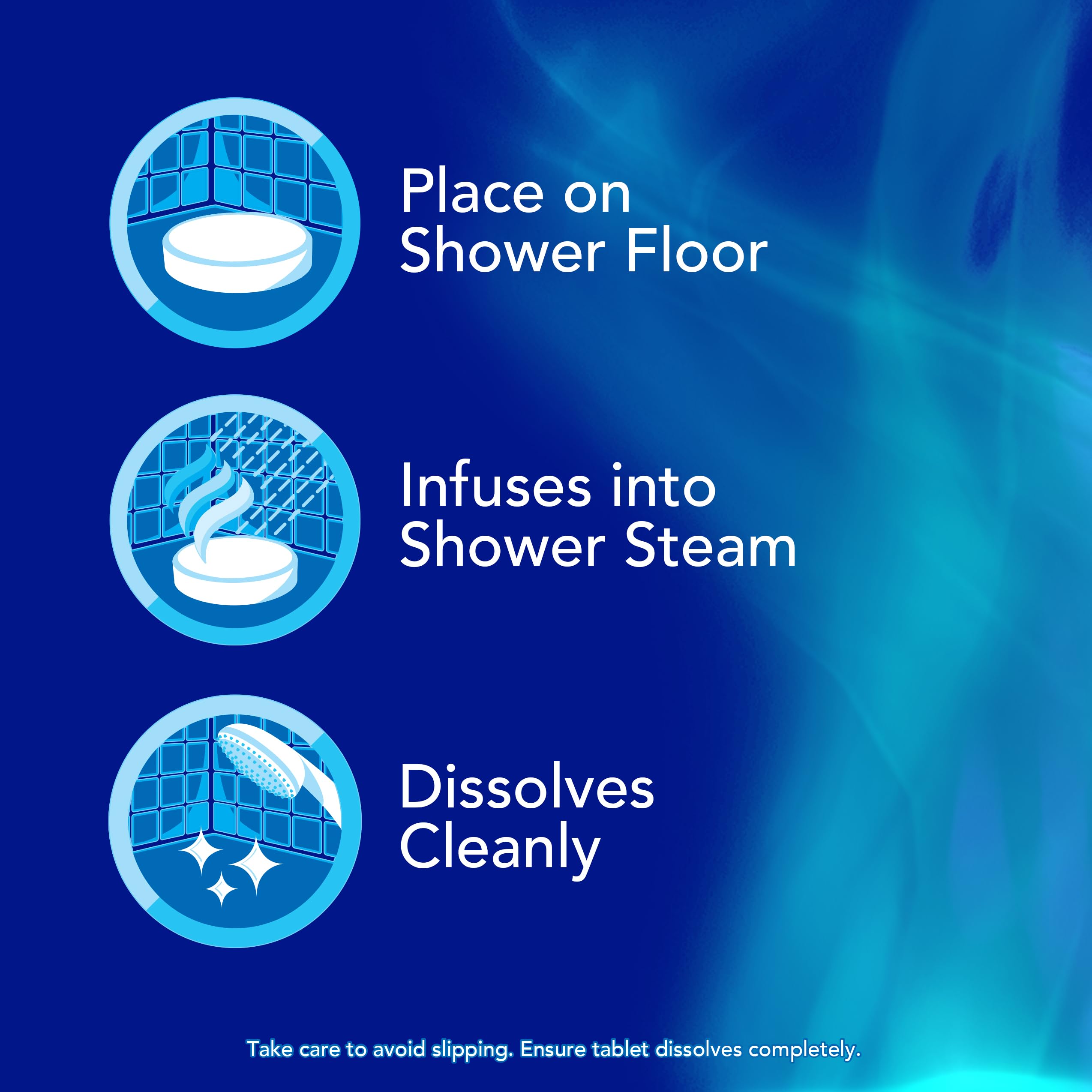 Buy now Vicks VapoShower Max Tablets, Non-Medicated Eucalyptus Shower Steamer Tablets, Menthol, Aromatherapy, 4ct at indiglob india