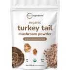 Organic Turkey Tail Mushroom Powder (50:1 Extract), 8 Ounce | Freeze Dried with Active Polysaccharides, Supports Immune Response & Cellular Level, Pet Friendly