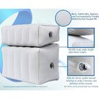 Buy now Flypal Inflatable Foot Rest Pillow for Travel, Patented 2 in 1 Design, Blow-Up Footrest Cushion for Home, Office. Airplane Travel Essential and Kids Airplane Bed at indiglob india